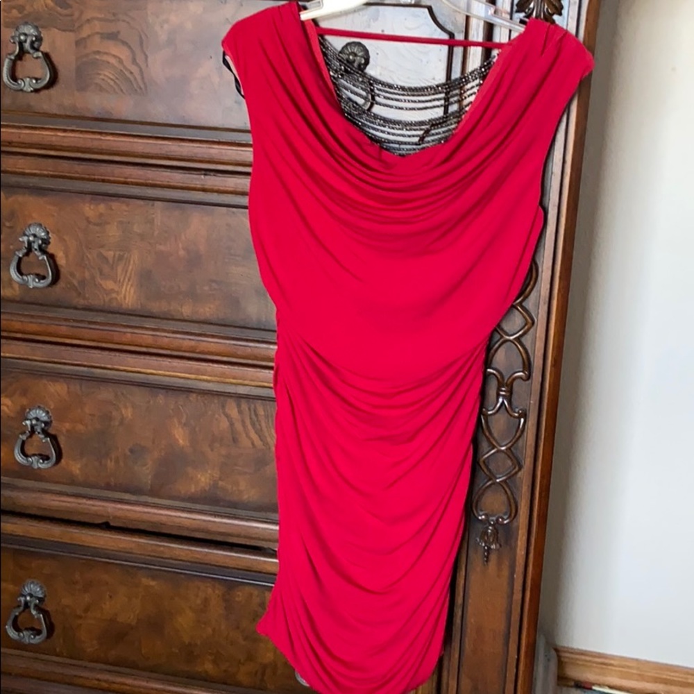 Red cocktail dress